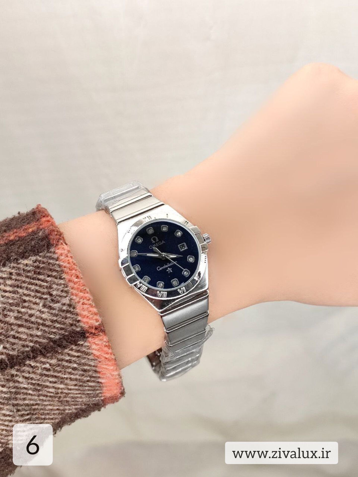 ساعت مچی زنانه مارک امگا OMEGA بند استیل