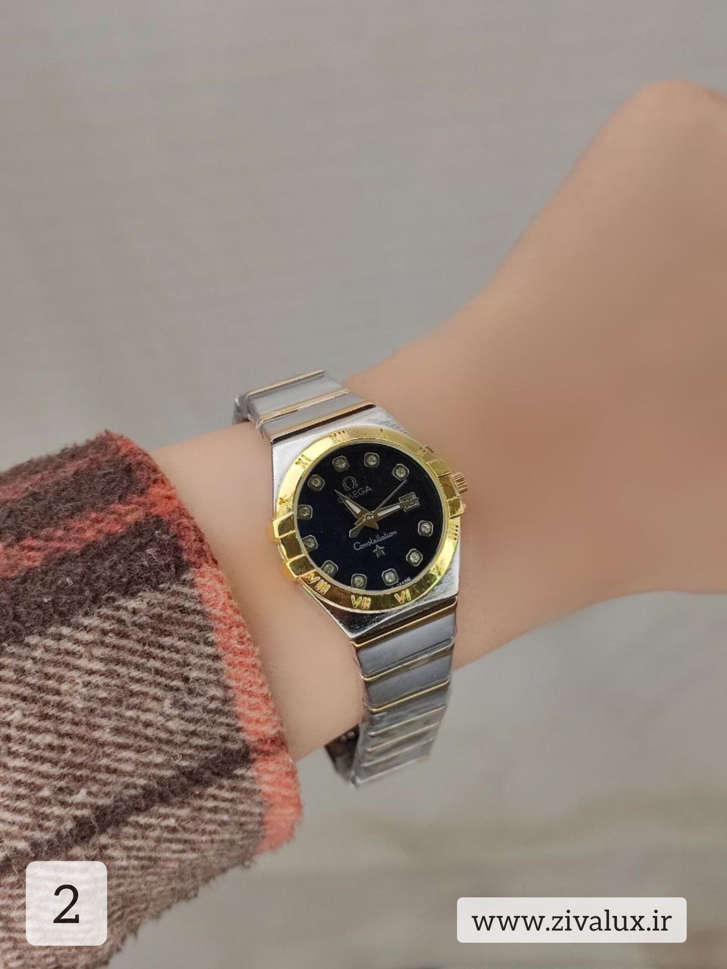 ساعت مچی زنانه مارک امگا OMEGA بند استیل