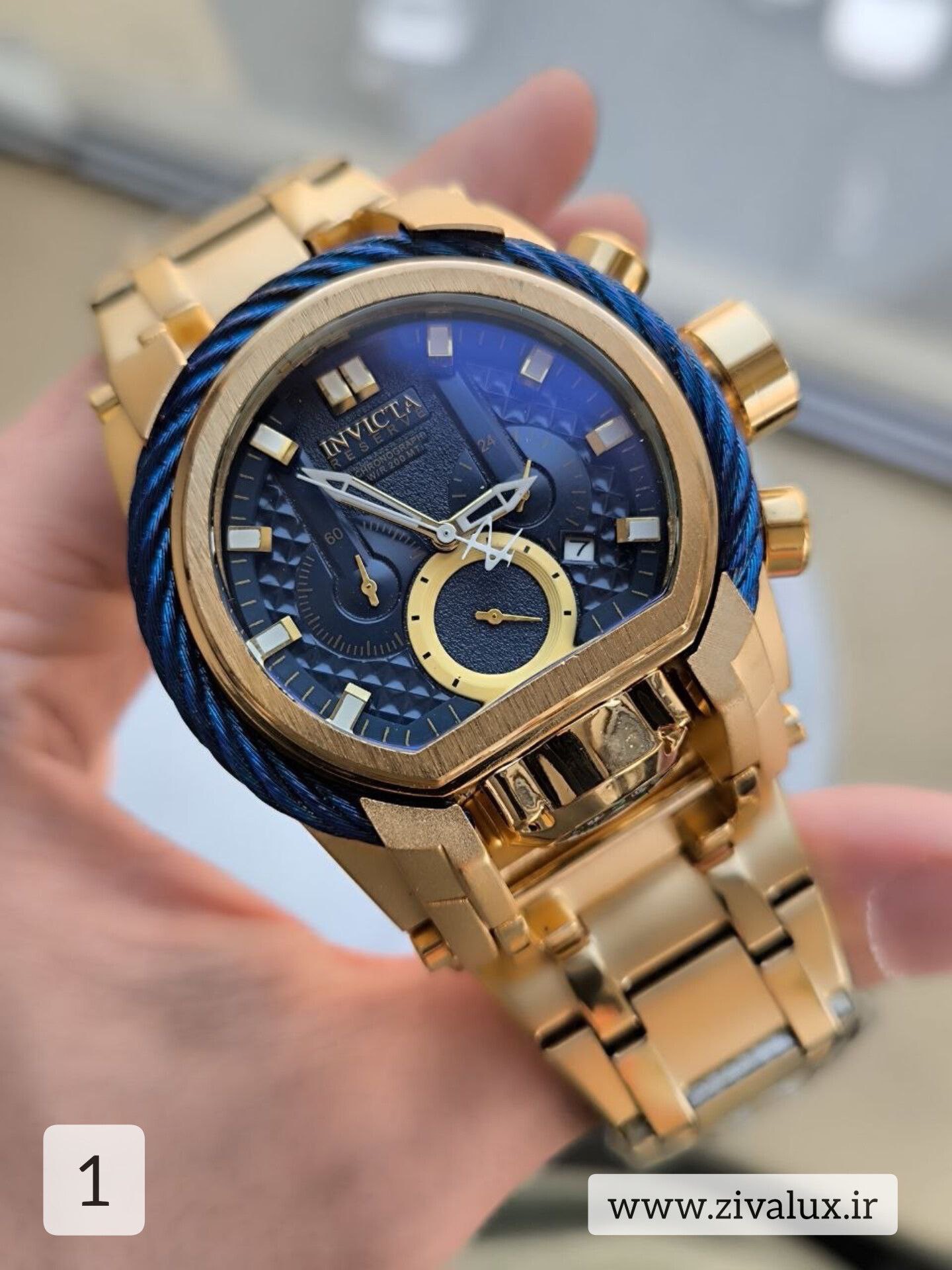 ساعت مچی مردانه مارک اینویکتا INVICTA  سه موتوره بند استیل