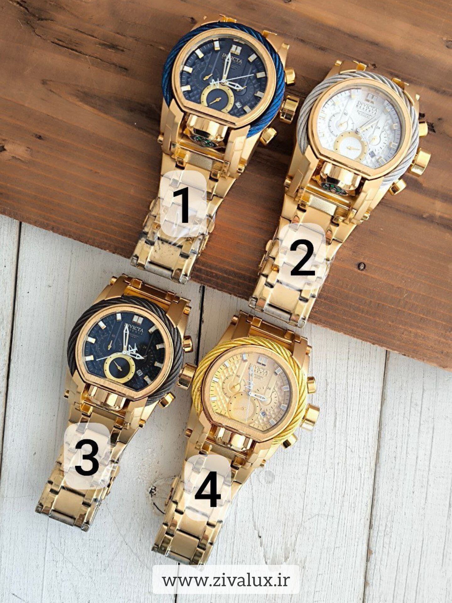 ساعت مچی مردانه مارک اینویکتا INVICTA  سه موتوره بند استیل