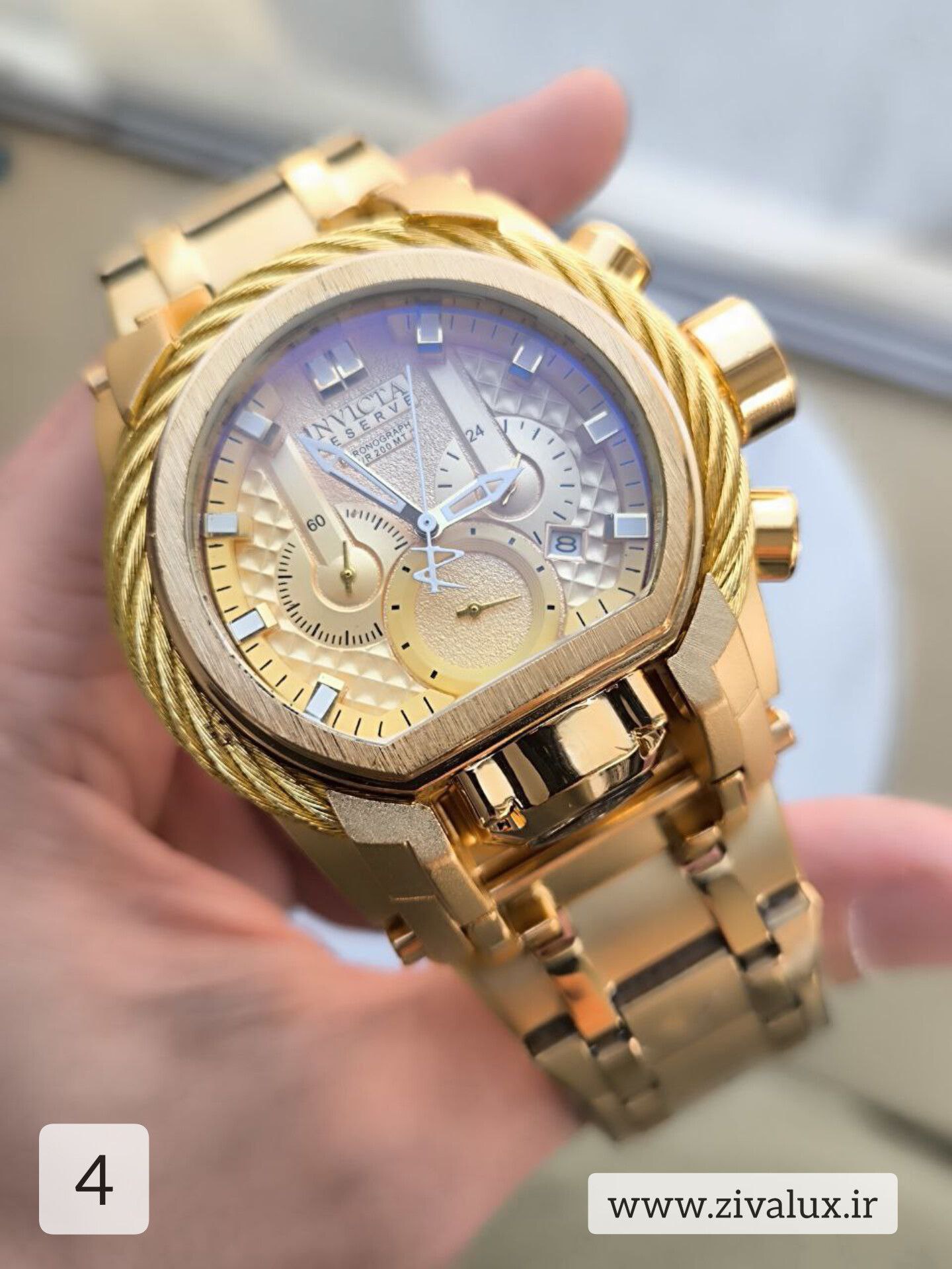 ساعت مچی مردانه مارک اینویکتا INVICTA  سه موتوره بند استیل