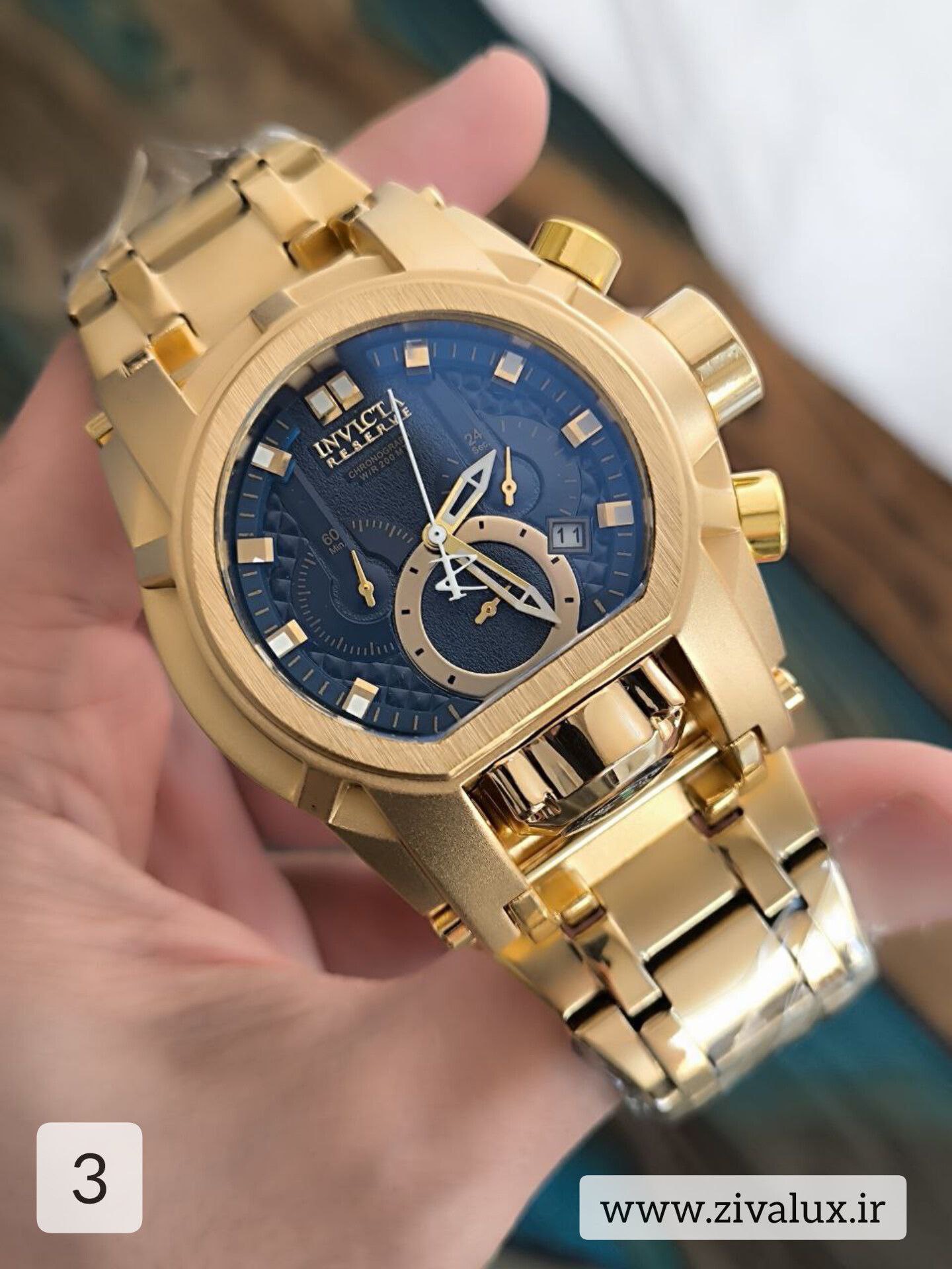 ساعت مچی مردانه مارک اینویکتا INVICTA سه موتوره فعال بند استیل