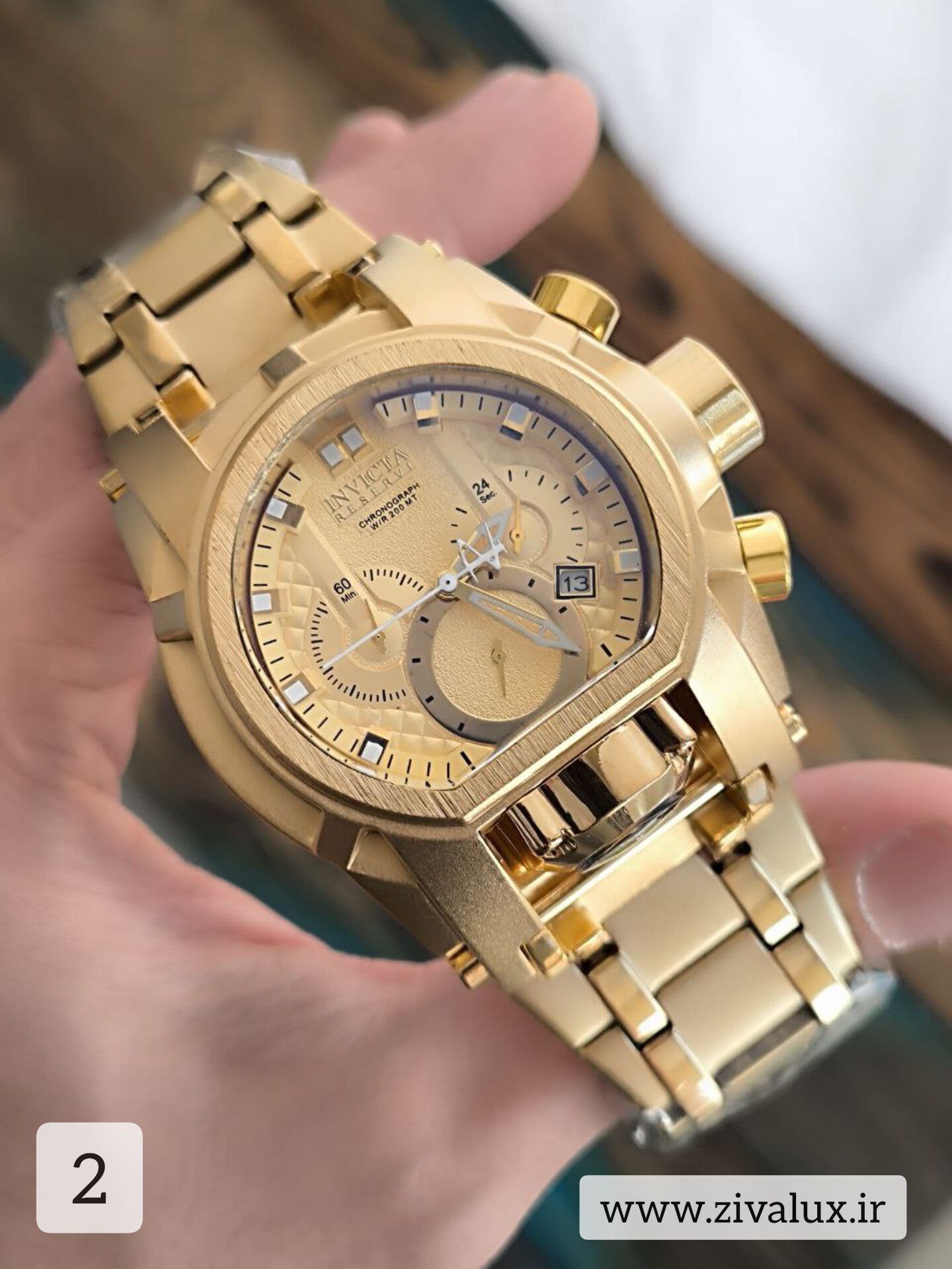 ساعت مچی مردانه مارک اینویکتا INVICTA سه موتوره فعال بند استیل