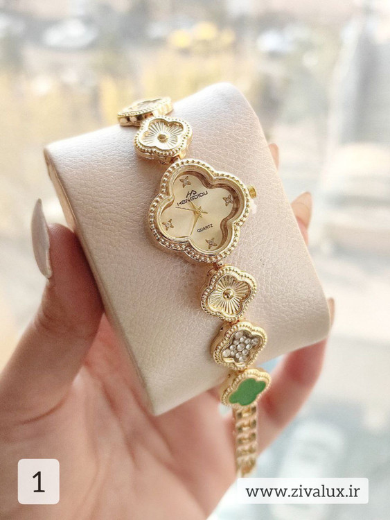 ساعت مچی زنانه طرح ونکلیف van cleef بند فلزی