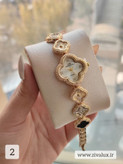 ساعت مچی زنانه طرح ونکلیف van cleef بند فلزی