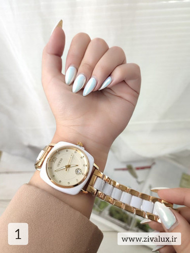 ساعت مچی زنانه مارک GUESS طرح سرامیکی