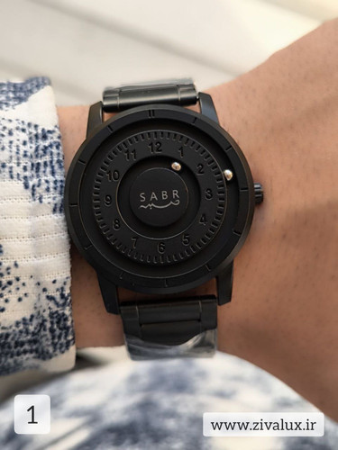 ساعت مچی مردانه کربن فول بلک مغناطیسی مارک صبر SABR