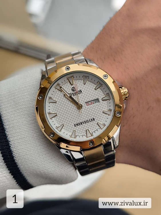 ساعت مچی مردانه مارک سویستن SVESTON موتور ژاپن بند استیل