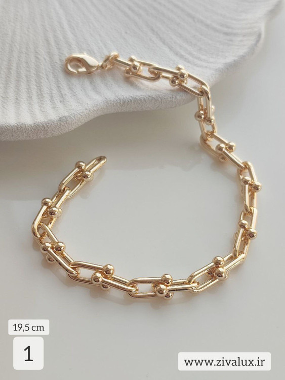 دستبند طلایی زنانه تیفانی TIFFANY (19,5 سانتی متر )