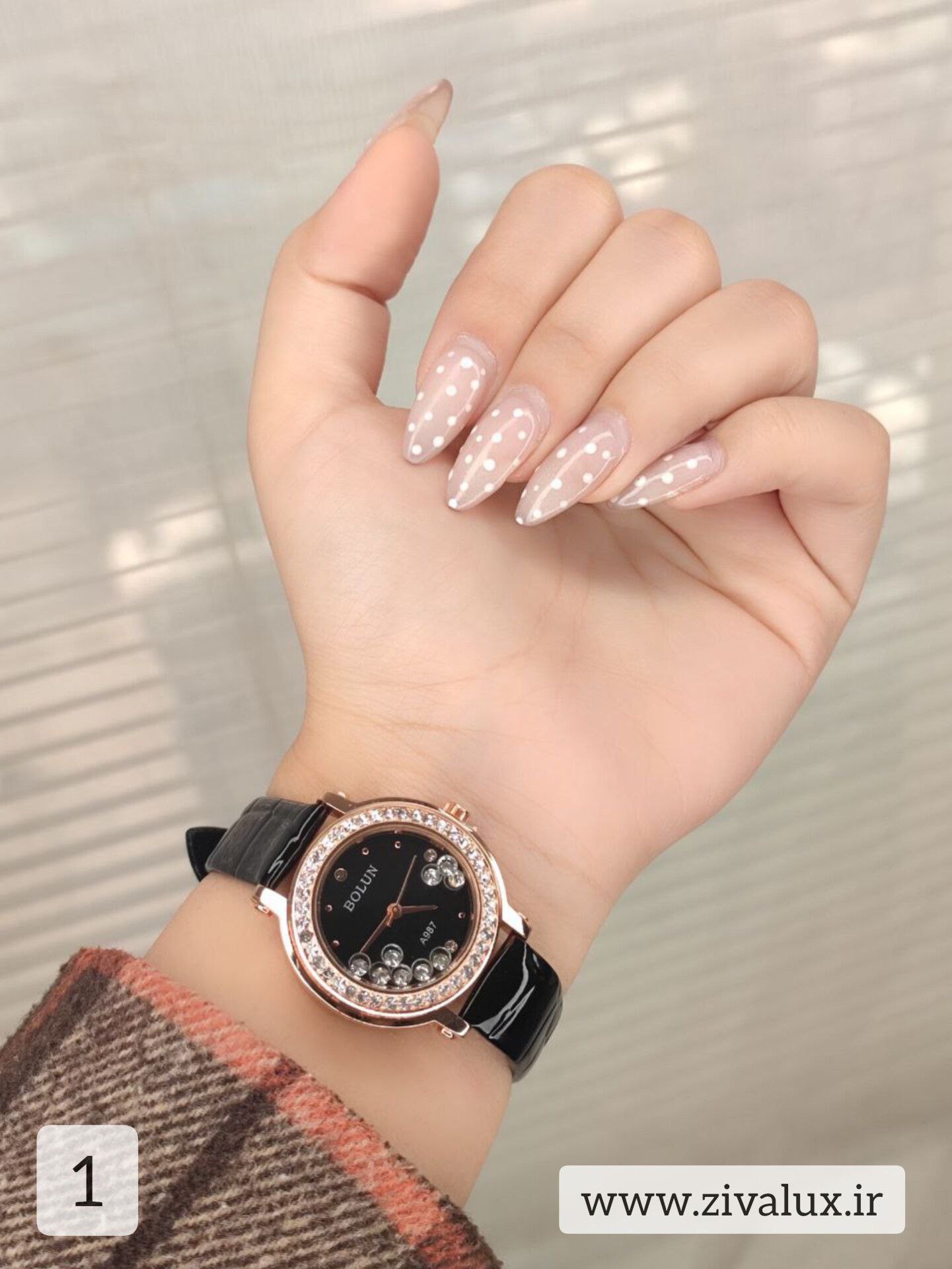 ساعت مچی دخترانه مارک بلون BOLUN بند چرم