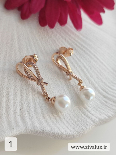 گوشواره زنانه مارک ژوپینگ XUPING مرواریدی