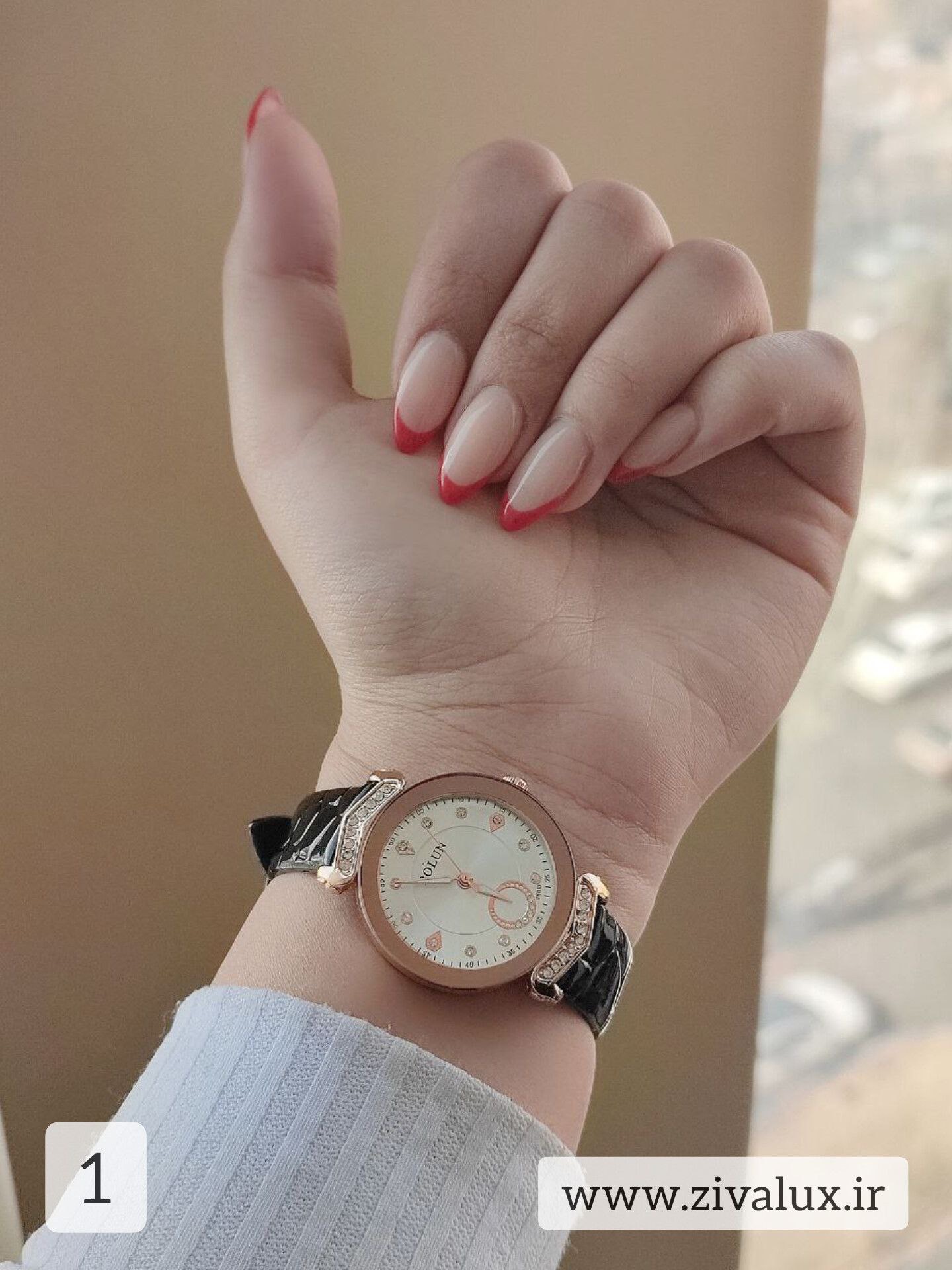 ساعت دخترانه مارک بلون BOLUN بند چرم