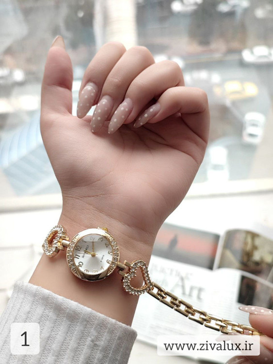 ساعت مچی زنانه مارک HONGRUI بند فلزی