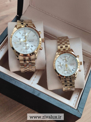 ست ساعت مردانه و زنانه مارک سیتیزن CITIZEN بند استیل