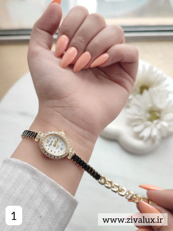 ساعت مچی زنانه مارک الینا Eliyina بند نگین دار