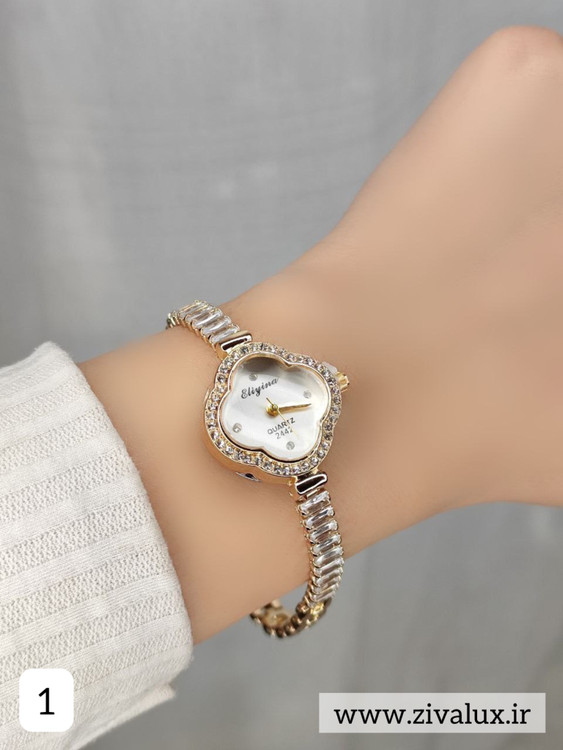 ساعت مچی زنانه نگین دار مارک الینا Eliyina طرح ونکلیف