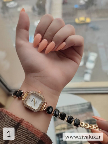 ساعت مچی زنانه مارک الینا Eliyina بند نگین دار