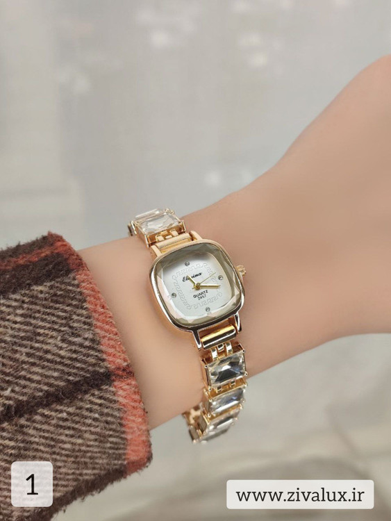ساعت مچی زنانه مارک الینا Eliyina بند نگین دار