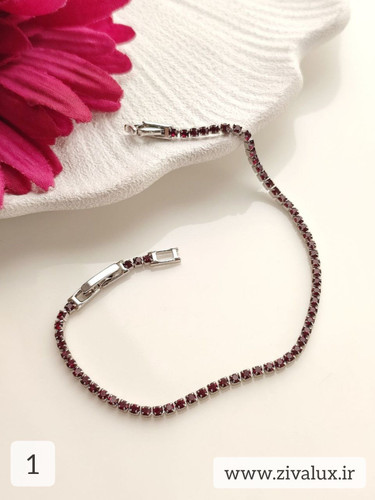 دستبند نگین دار زنانه و دخترانه مارک ژوپینگ XUPING (نقره ایی)