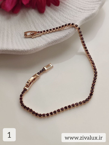 دستبند نگین دار زنانه و دخترانه مارک ژوپینگ XUPING (طلایی)