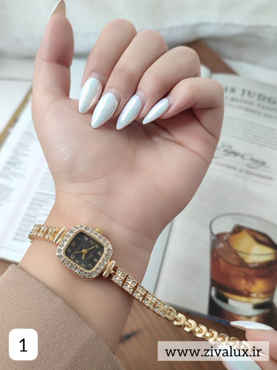 ساعت مچی زنانه مارک HONGRUI بند نگین دار