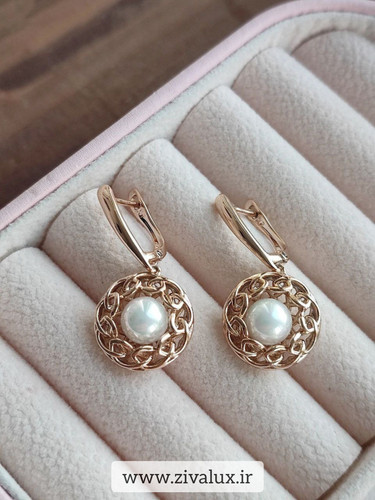 گوشواره زنانه مارک ژوپینگ XUPING مرواریدی