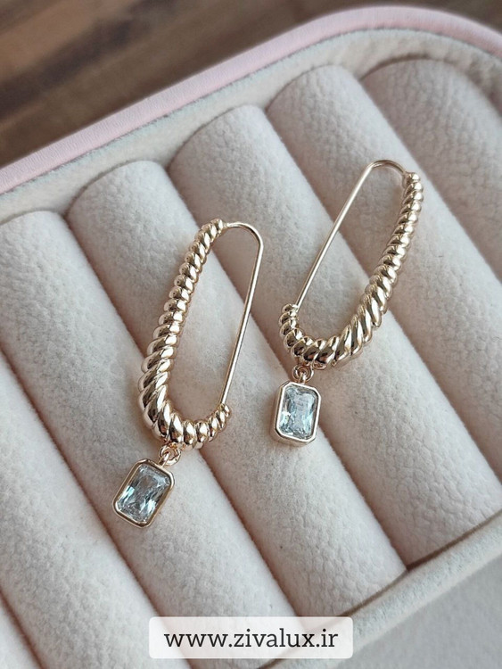 گوشواره زنانه مارک ژوپینگ XUPING نگین دار