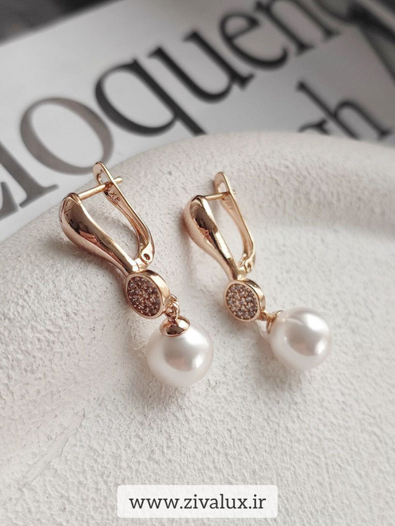 گوشواره زنانه مارک ژوپینگ XUPING مرواریدی