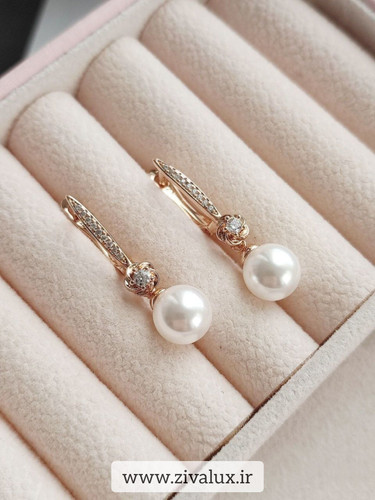 گوشواره زنانه مارک ژوپینگ XUPING مرواریدی