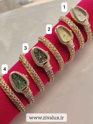 ساعت مچی زنانه ماری مارک بولگاری BVLGARI قاب نگیندار بند استیل