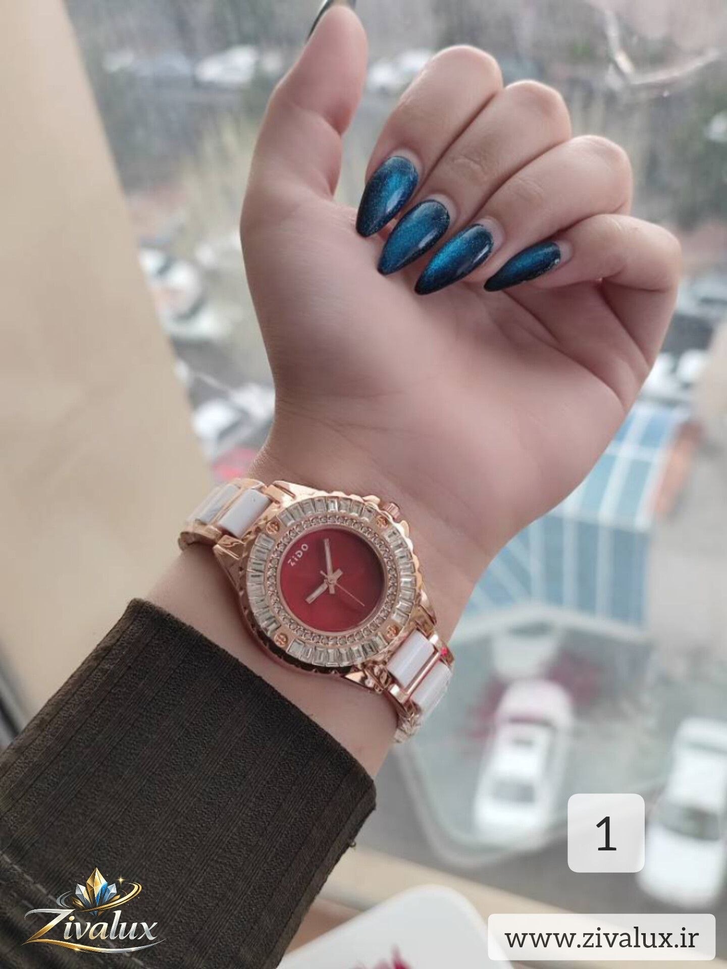 ساعت مچی زنانه مارک زیدو ZIDO بند طرح سرامیکی