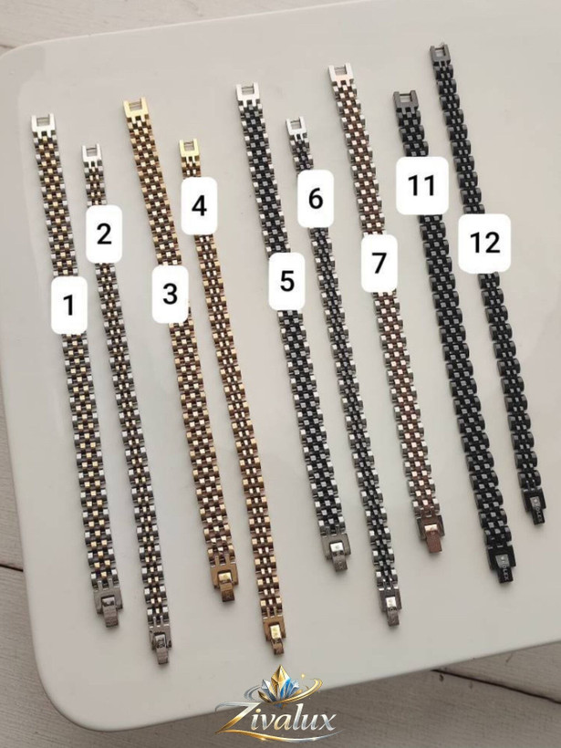 دستبند مردانه و زنانه مارک رولکس ROLEX استیل