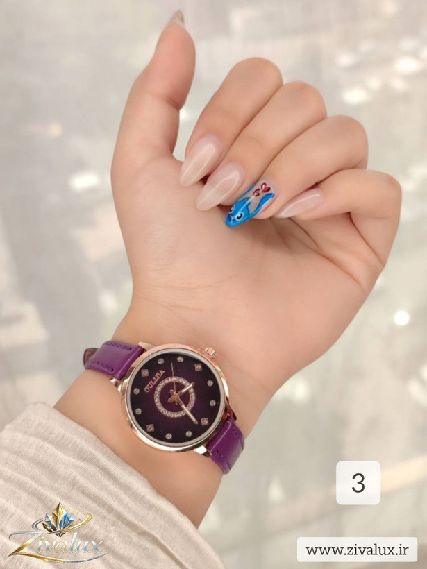 ساعت مچی دخترانه مارک اولیجیا OULIJIA بند چرم