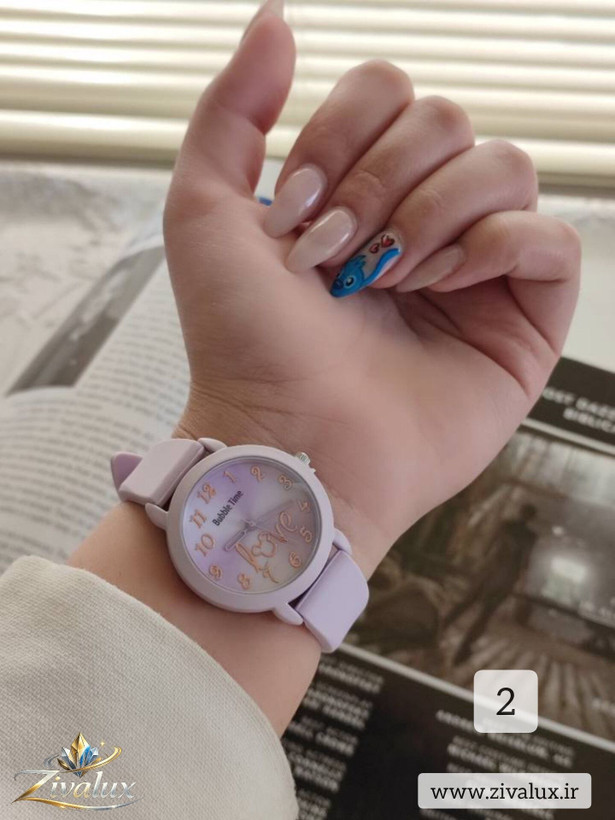 ساعت دخترانه مارک BUBBLE TIME بند سیلیکونی