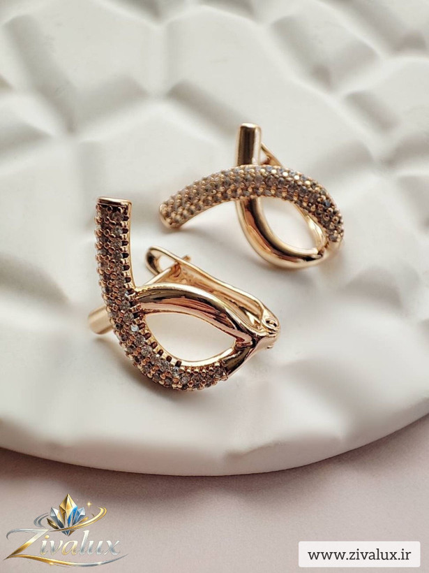 گوشواره زنانه مارک ژوپینگ XUPING نگین دار