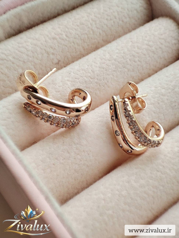 گوشواره زنانه مارک ژوپینگ XUPING نگین دار