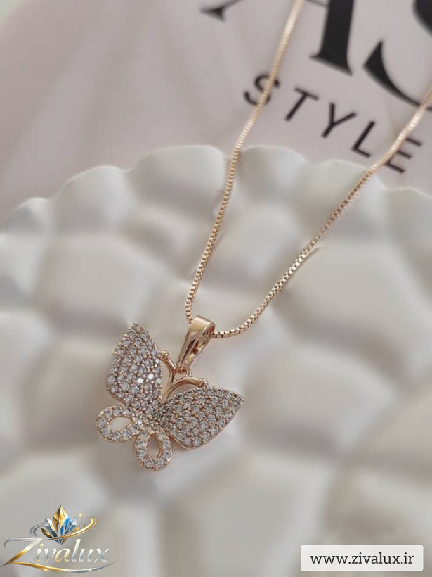 گردنبند زنانه مارک ژوپینگ XUPING طرح پروانه