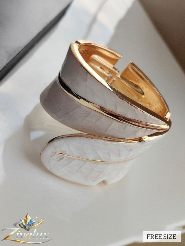 بنگل زنانه مدل مینا کاری BANGLE طرح برگ (فری سایز)