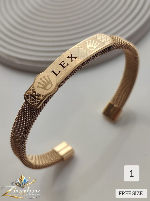 بنگل مردانه مارک رولکس ROLEX حصیری (فری سایز)