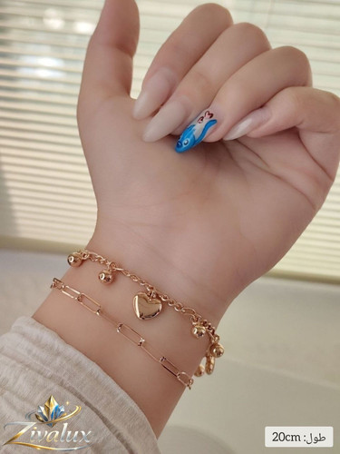 دستبند زنانه دو لاین مارک ژوپینگ XUPING طرح قلب