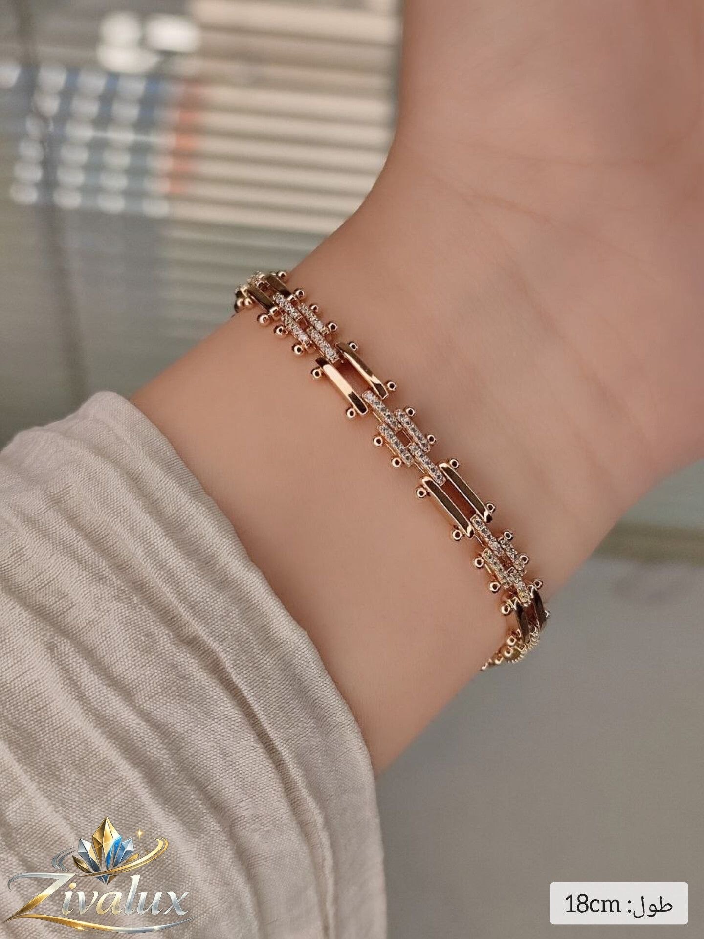 دستبند زنانه مارک ژوپینگ XUPING نگین دار