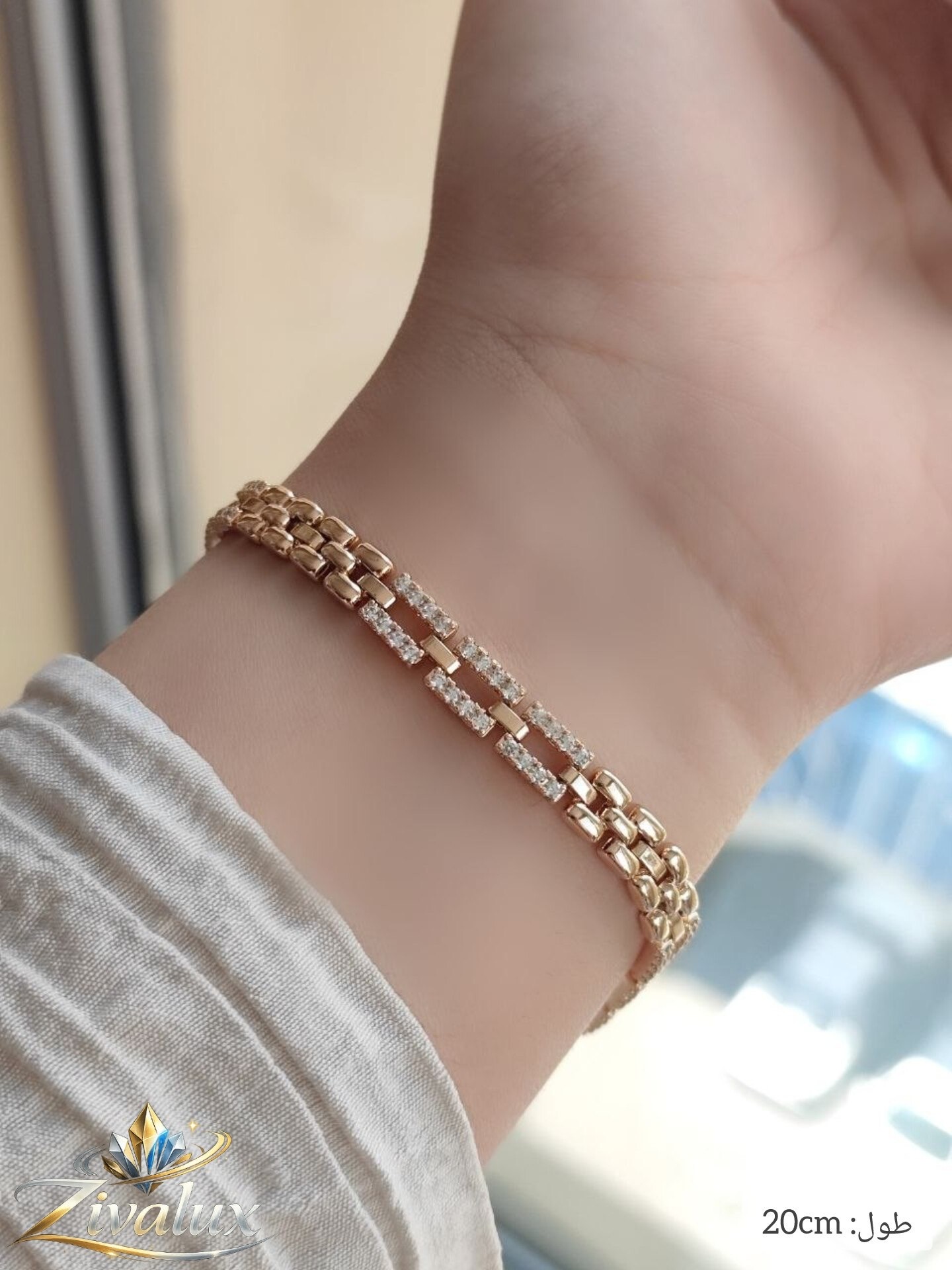 دستبند زنانه مارک ژوپینگ XUPING نگین دار