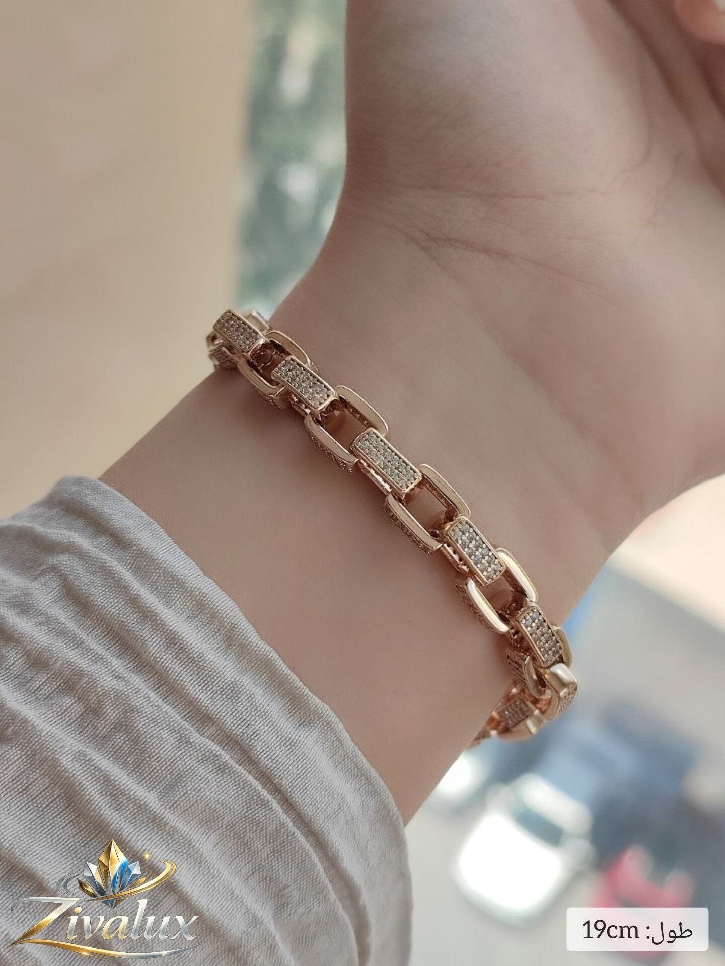 دستبند زنانه مارک ژوپینگ XUPING نگین دار