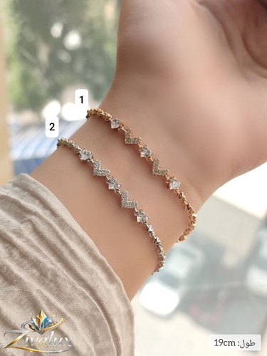 دستبند زنانه مارک ژوپینگ XUPING طرح قلب نگین دار