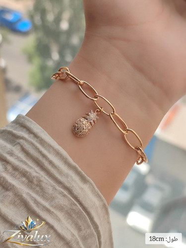 دستبند زنانه مارک ژوپینگ XUPING نگین دار قفل تی T