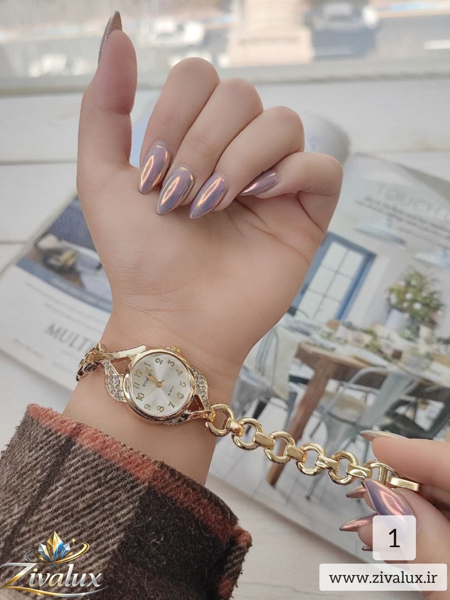 ساعت مچی زنانه مارک HONGRUI 4008164 بند فلزی