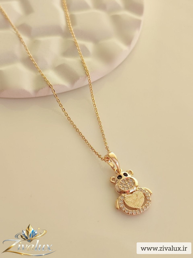 گردنبند زنانه مارک ژوپینگ XUPINGطرح قلب نگین دار
