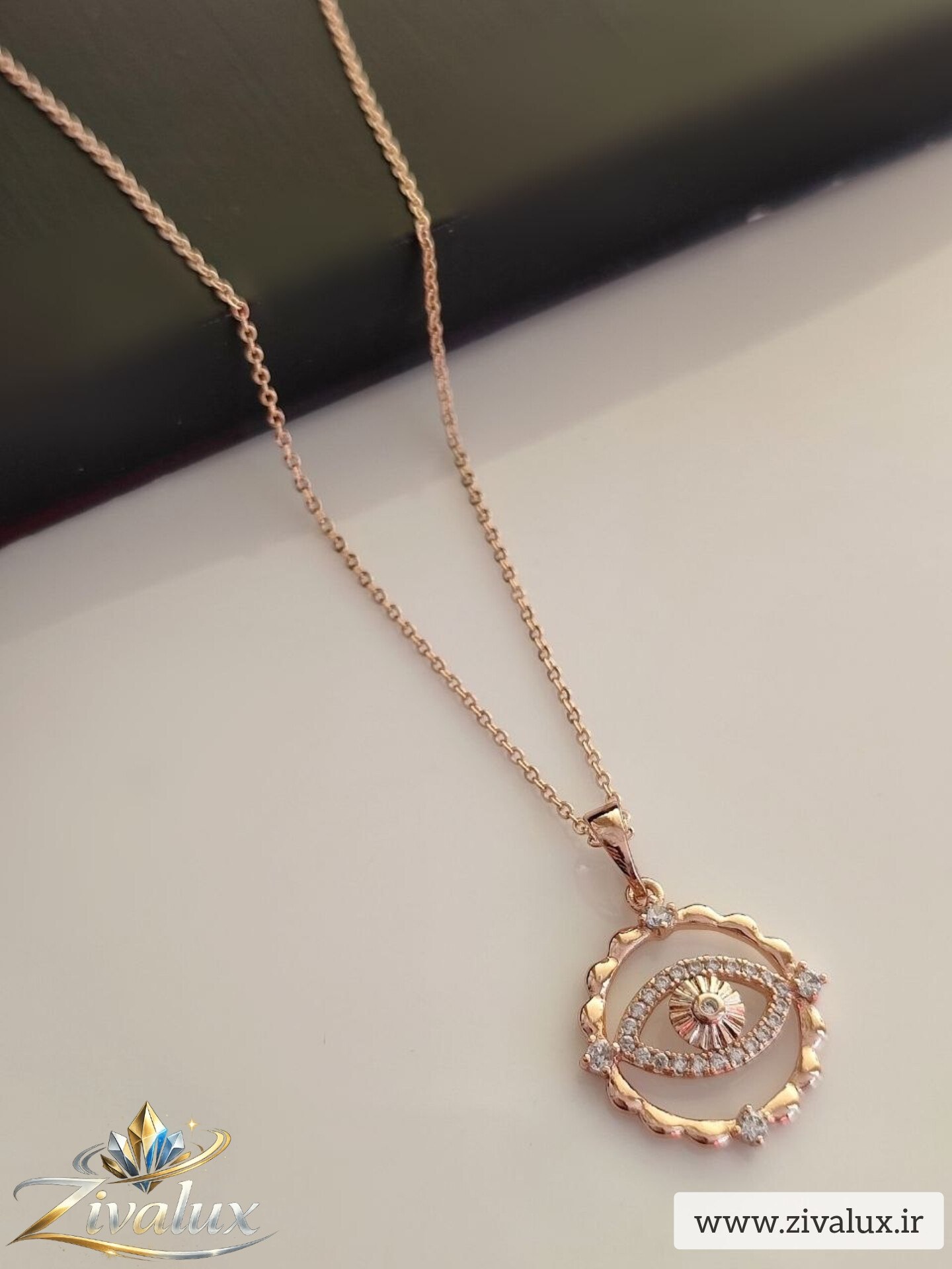 گردنبند زنانه مارک ژوپینگ XUPING طرح چشم نگین دار