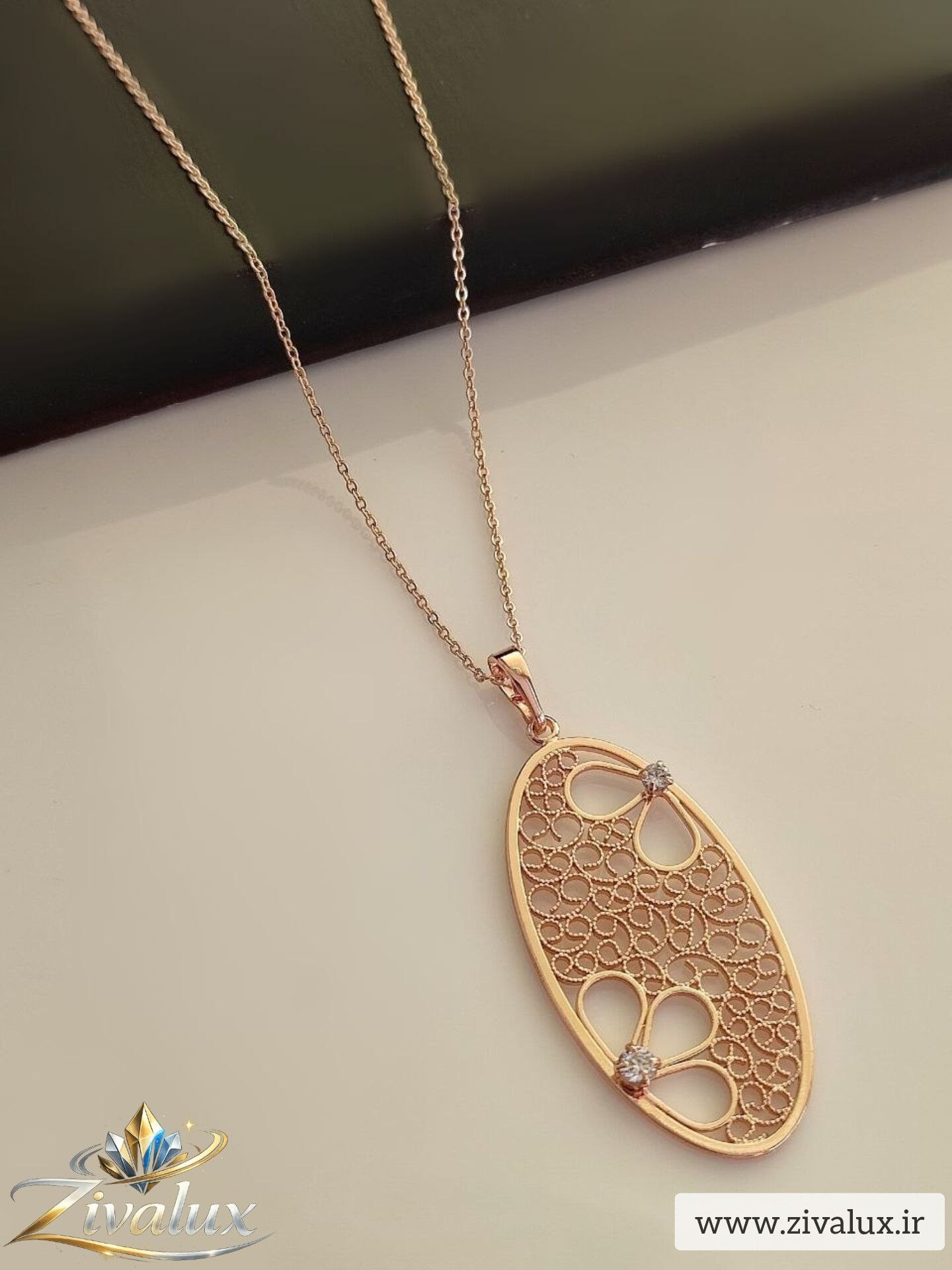 گردنبند زنانه مارک ژوپینگ XUPING نگین دار