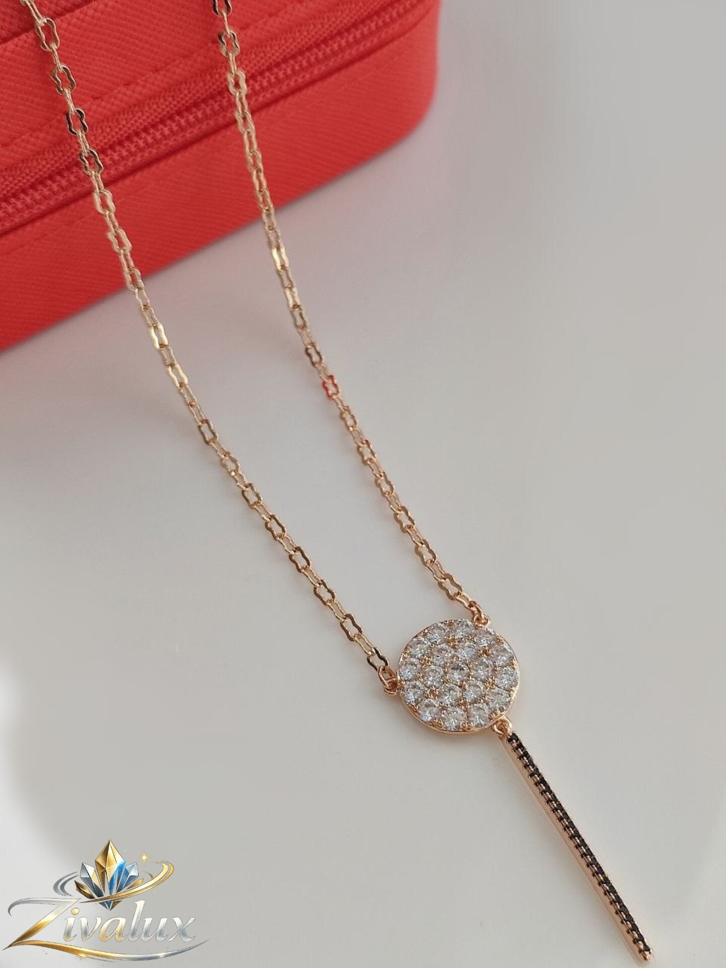 گردنبند زنانه مارک ژوپینگ XUPING نگین دار